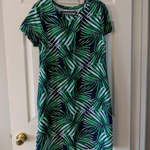 Old Navy Dress, Tropical Print Blue/Green